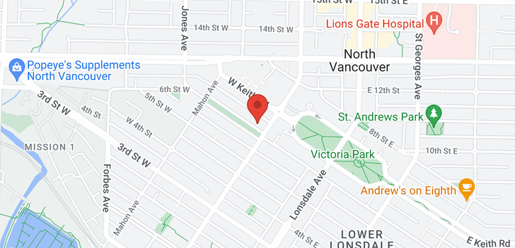 map of 212 W 6TH STREET
